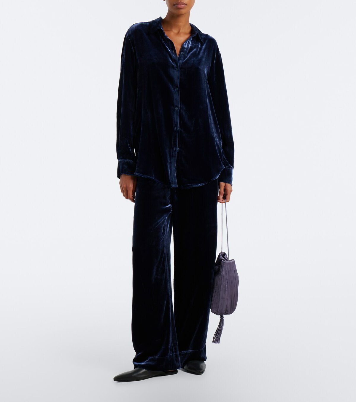 Asceno London velvet shirt