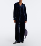 Asceno London velvet shirt