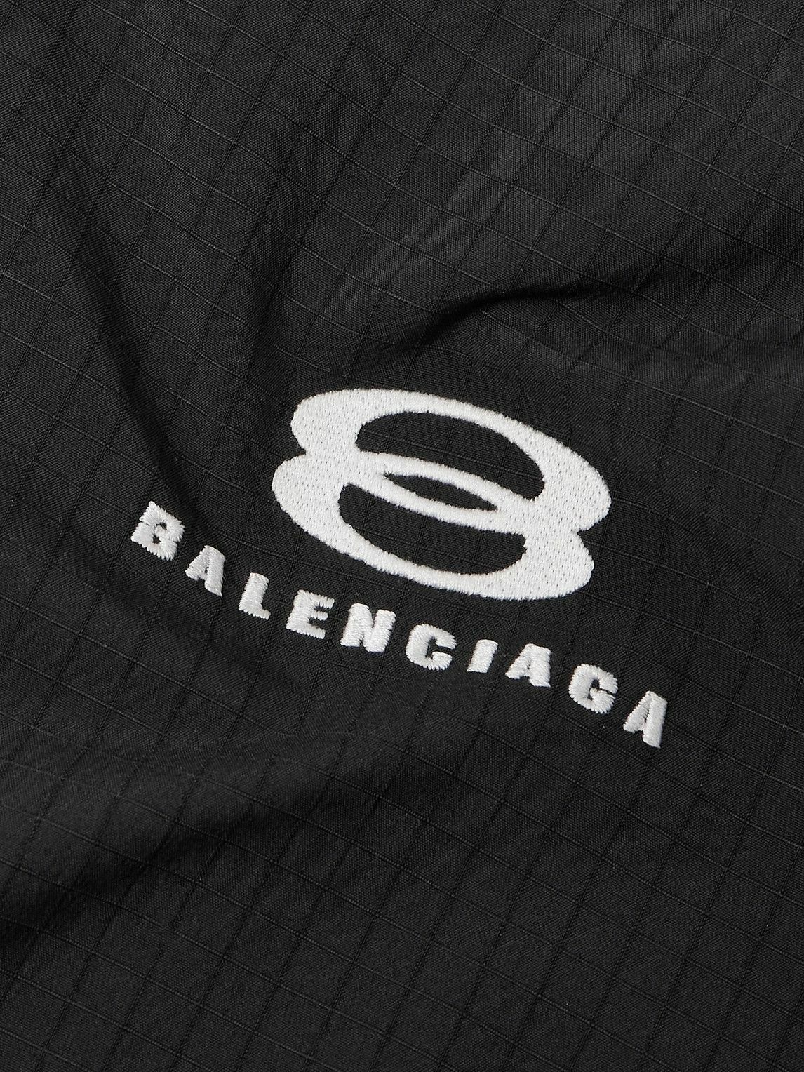 Balenciaga - Cocoon Kick Logo-Embroidered Padded Ripstop Jacket - Black ...