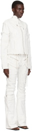Ottolinger White Cropped Denim Jacket