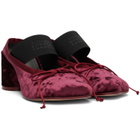 MM6 Maison Margiela Burgundy Anatomic Numeric Sandal Heels