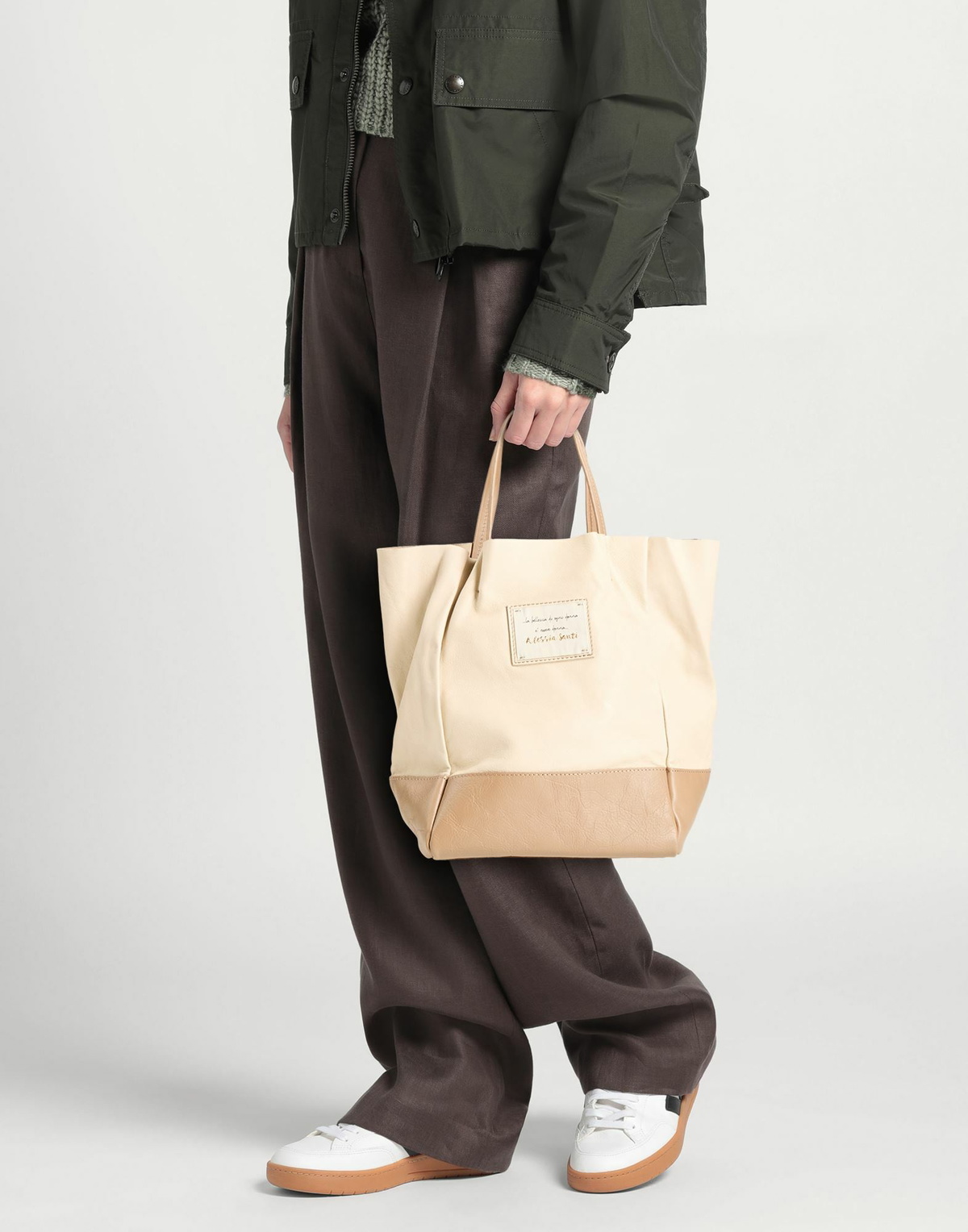 Alessia Santi Womens Handbag in Beige