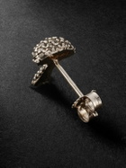 PATTARAPHAN - Tiny Pavé Shroom 14-Karat White Gold Sapphire Single Earring