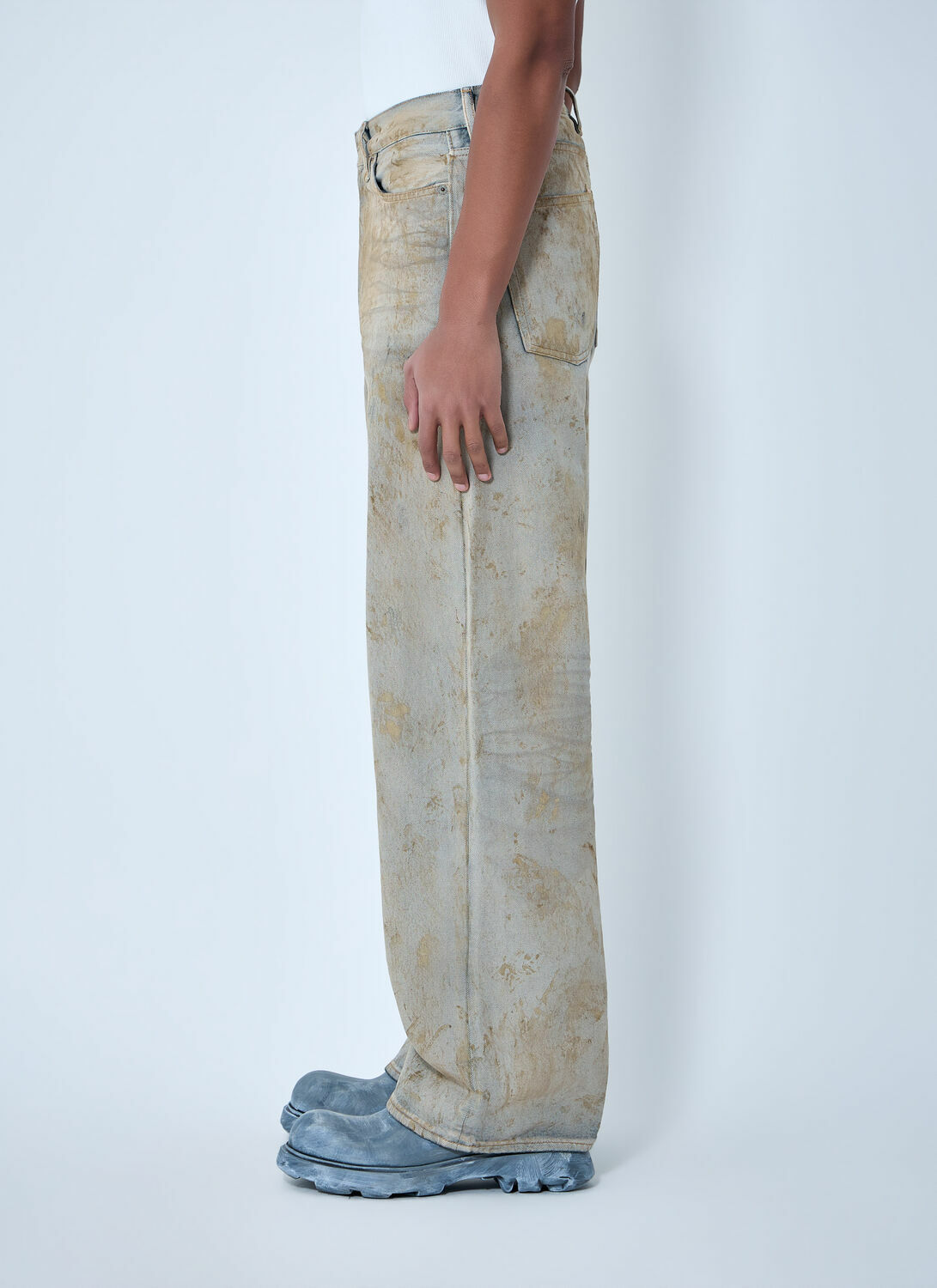 Acne Studios Wide-Leg Distressed Pants Acne Studios