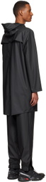 RAINS Black Polyester Coat