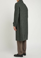 Les Deux Maximillian Herringbone Wool-blend Coat Black