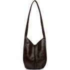 HEREU Brown Calella Bucket Leather Bag