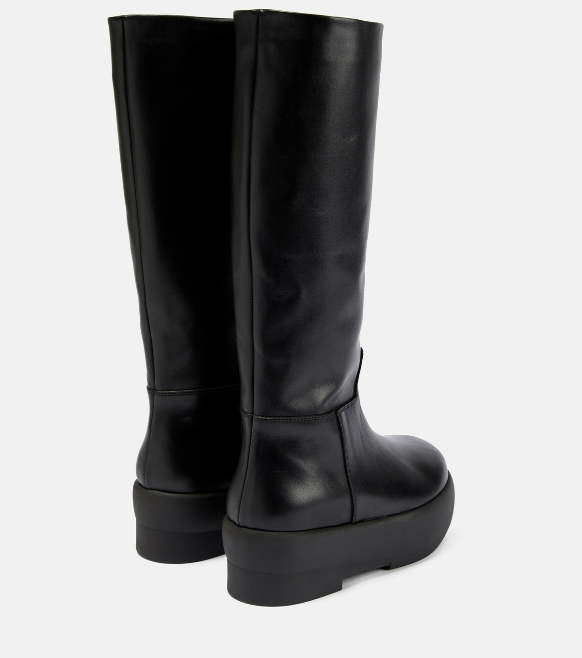 ロングブーツ GIA BORGHINI Black Leather Gia 16 Boots Gia Borghini - Gia 16 leather knee-high boots Gia Borghini