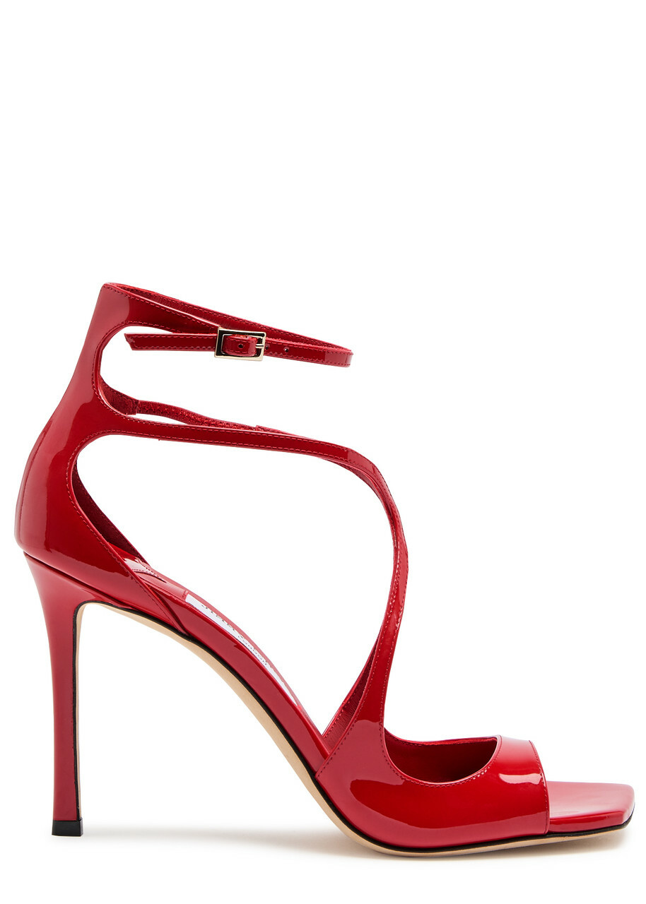 Jimmy Choo Azia 95 Patent Leather Sandals Red Jimmy Choo