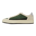 Common Projects Off-White and Green Retro G Sneakers