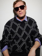 Jacques Marie Mage - Wesley Square-Frame Acetate Sunglasses - Black