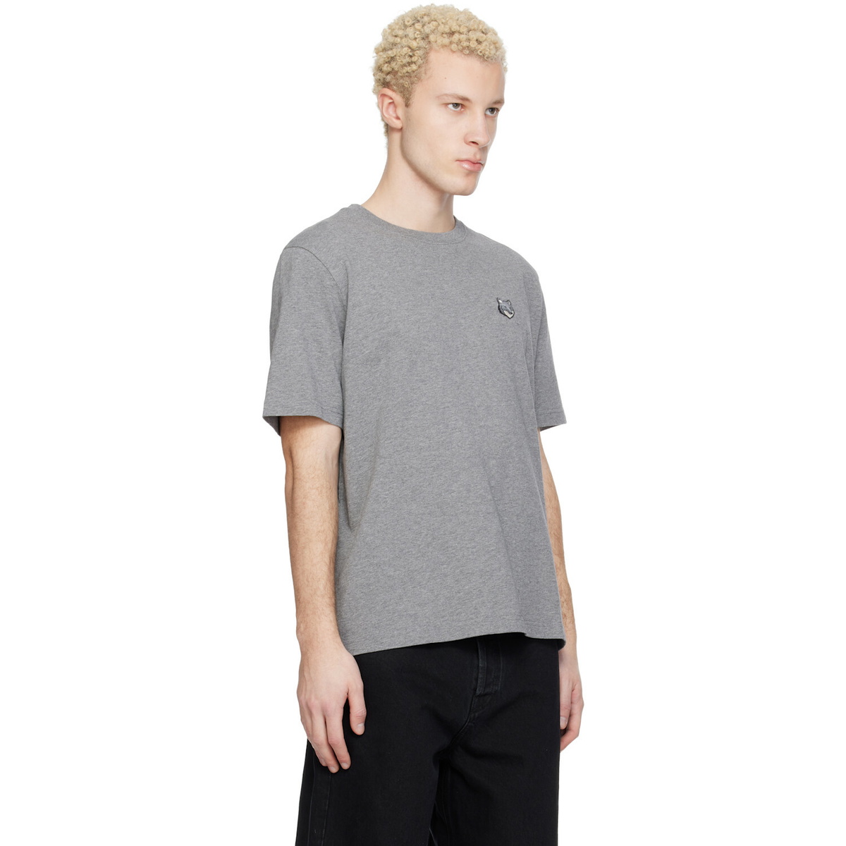 Maison Kitsuné Gray Fox Head Comfort T-shirt