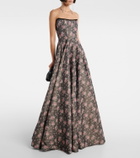 Markarian Laila floral taffeta corset gown