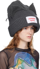 Charles Jeffrey LOVERBOY Gray Supersized Chunky Ears Beanie