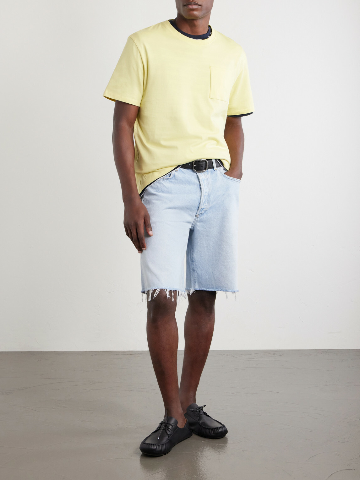 LOEWE - Anagram-Embroidered Cotton-Jersey T-Shirt - Yellow