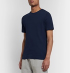 Oliver Spencer Loungewear - Miverton Slim-Fit Ribbed Recycled Cotton-Blend T-Shirt - Blue