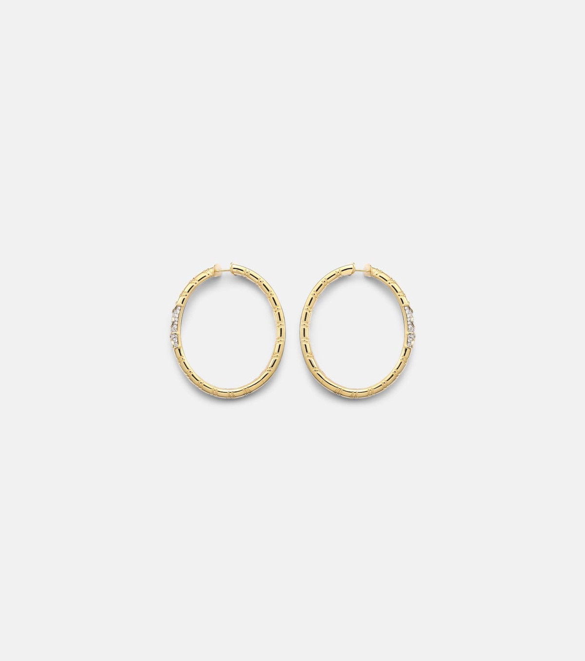 Marina B Ondine 18kt yellow gold hoop earrings with diamonds
