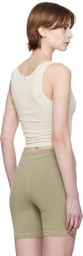 SKIMS Off-White Cotton Rib Tank Top
