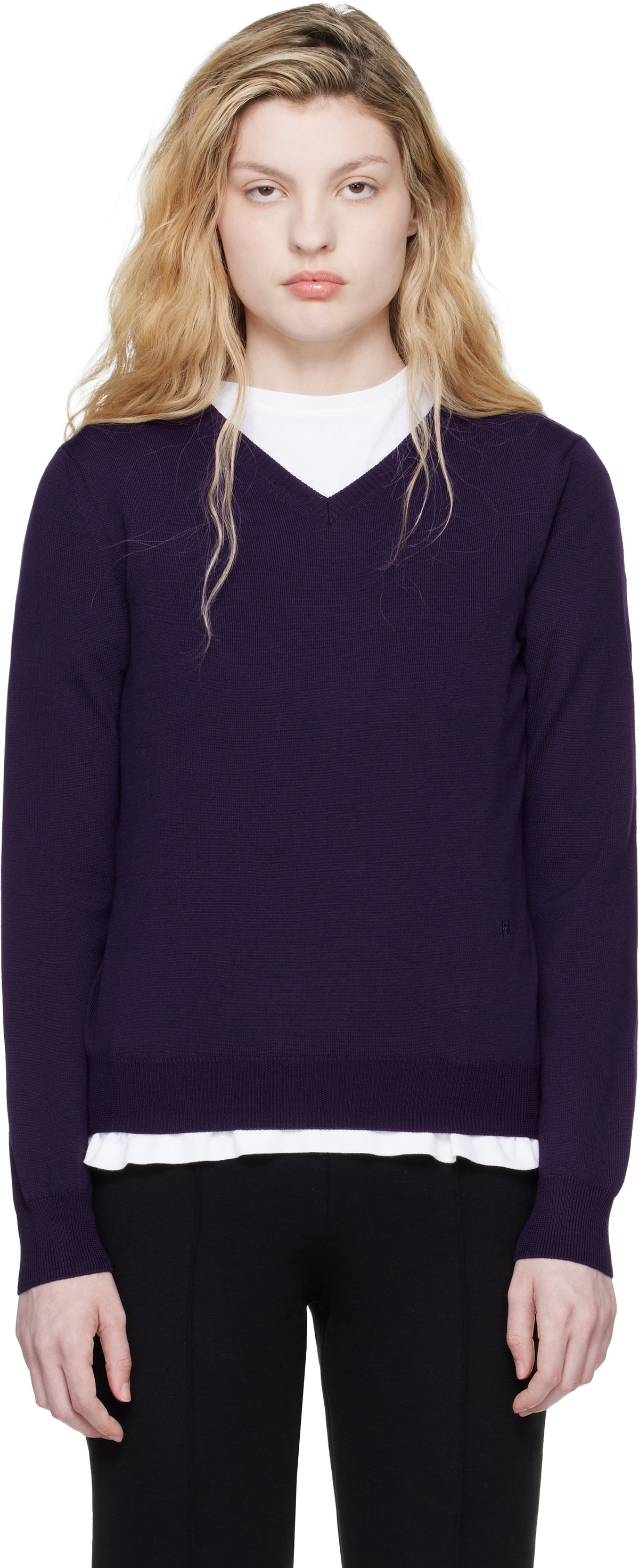 High Sport Purple Billie Vneck Sweater