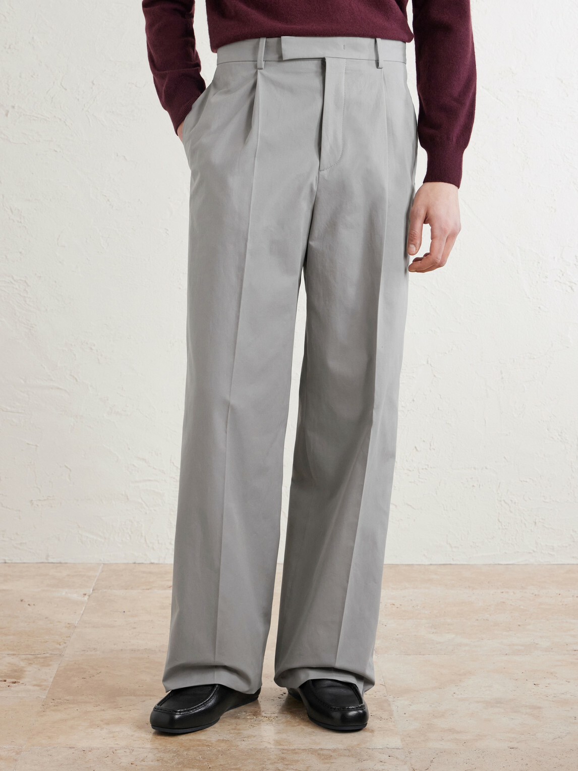 Jil Sander - Straight-Leg Cotton Trousers - Gray