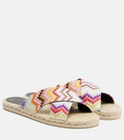 Missoni Harlow Zigzag lamé espadrille sandals