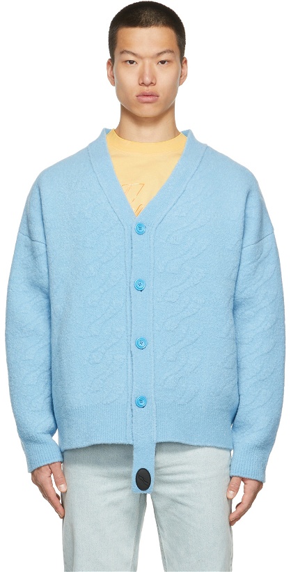 Photo: We11done Blue Cable Knit Cardigan