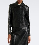 Arma Emy croc-effect leather jacket