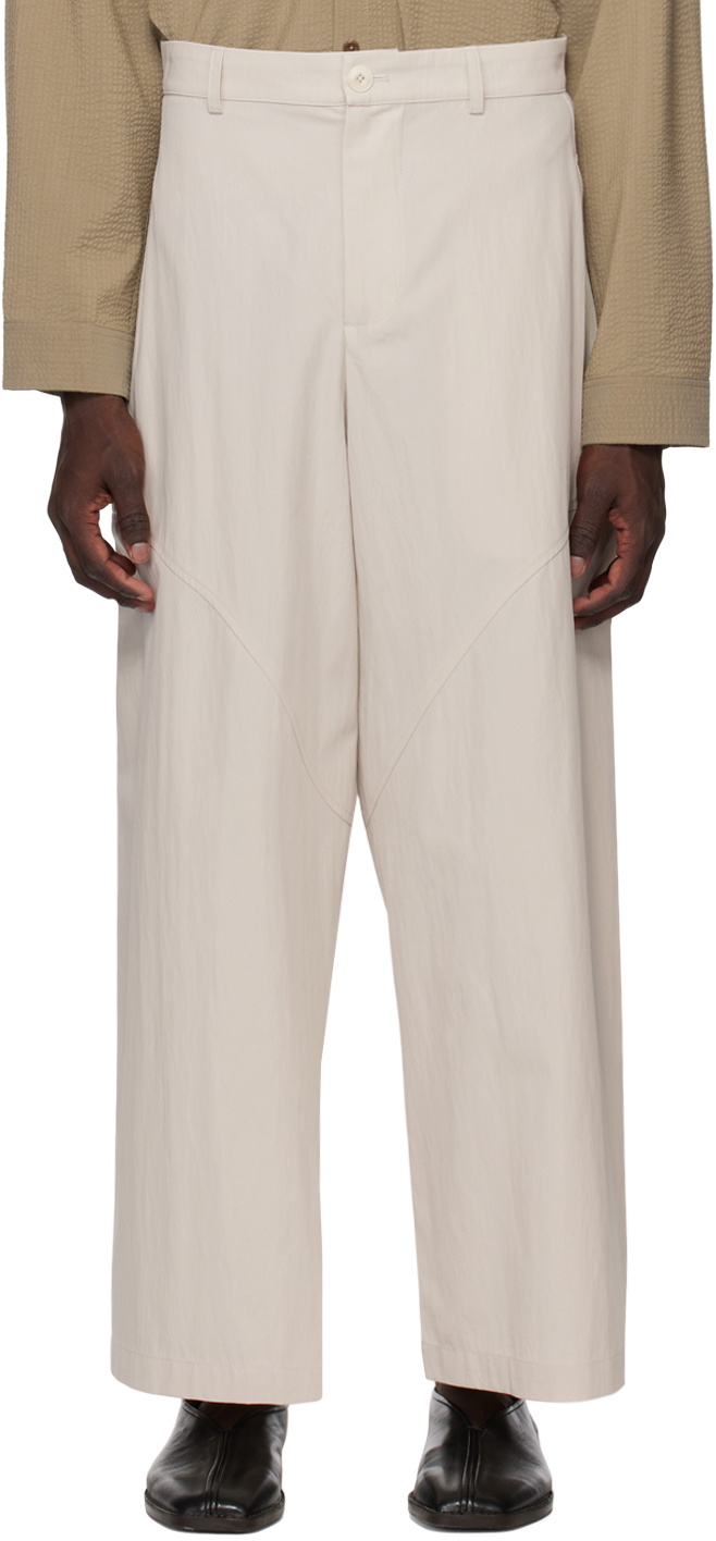 SAGE NATION Gray Paneled Trousers SAGE NATION