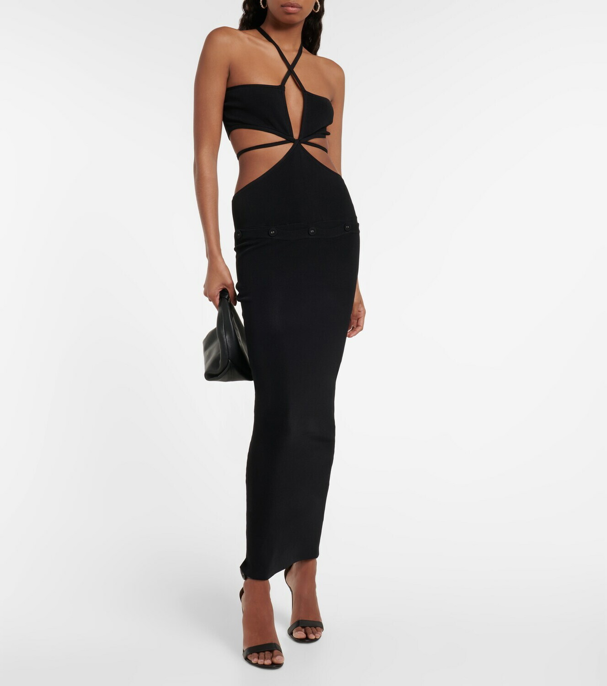 Christopher Esber - Cutout ribbed-knit maxi dress Christopher Esber