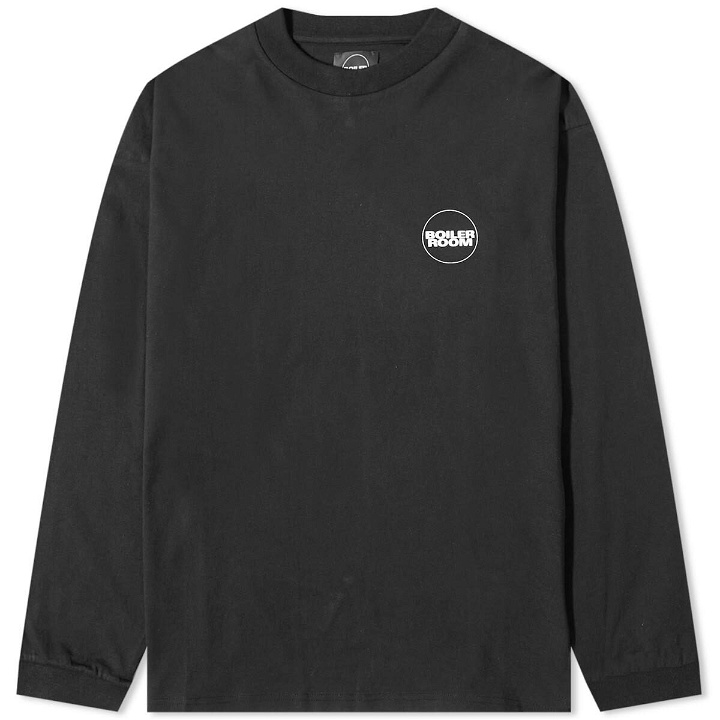 Photo: Boiler Room Men's Logo Long Sleeve T-Shirt in Black