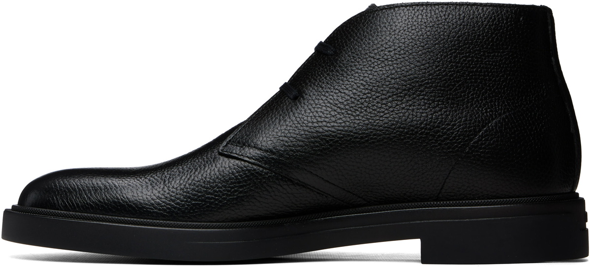 BOSS Black Wool-Lined Chukka Boots