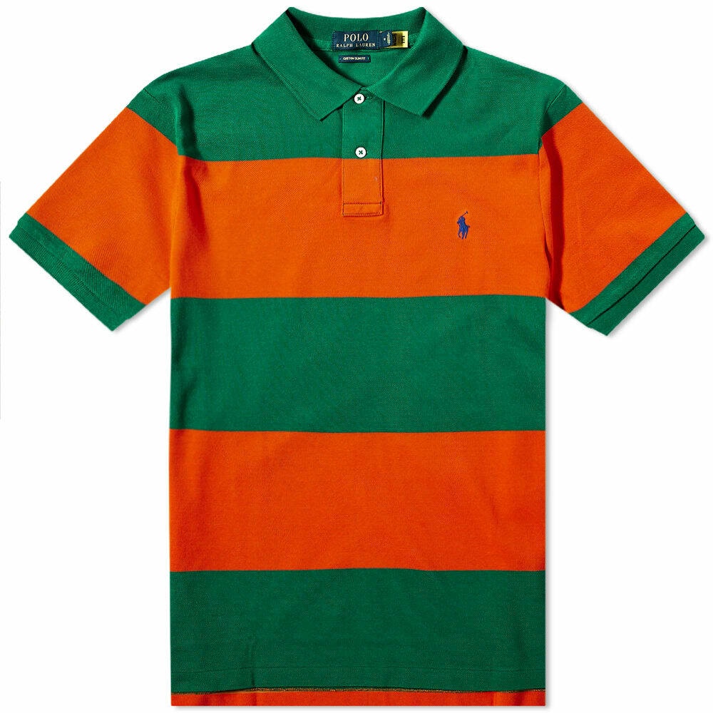 Polo Ralph Lauren Men's Block Striped Polo Shirt in Primary Green ...