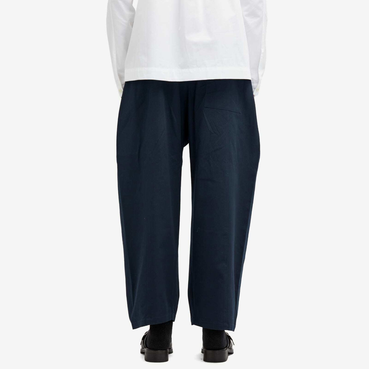 Sage Nation Men's Box Pleat Trousers in Navy SAGE NATION Sage Nation Men's Box Pleat Trousers in Navy SAGE NATION
