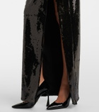Balmain Chain-detail sequined gown