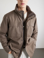 SEASE - Padded Wool and Cashmere-Blend Jacket - Brown