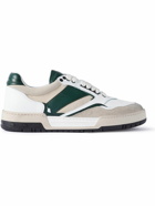 Rhude - Racing Distressed Suede and Leather Sneakers - White