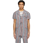 Maison Margiela Multicolor Linen Stripe Short Sleeve Shirt