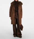 Yves Salomon Doudoune shearling-trimmed down coat