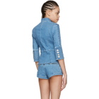 Pierre Balmain Blue Denim Double-Breasted Jacket