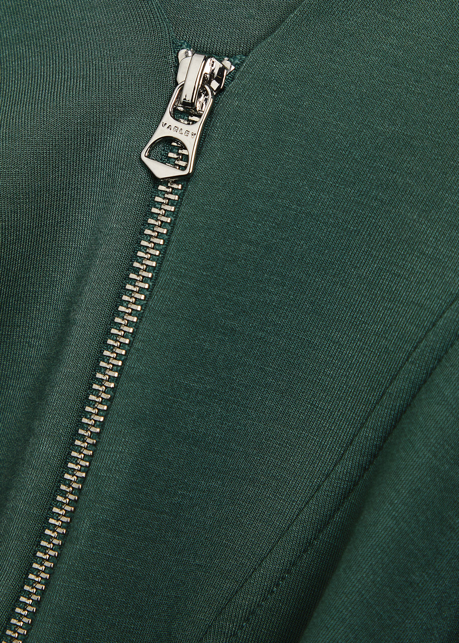 Varley Davidson Half-zip Stretch-jersey Sweatshirt Dark Green