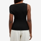 ST. Agni Women's Asymmetric Knit Top in Black