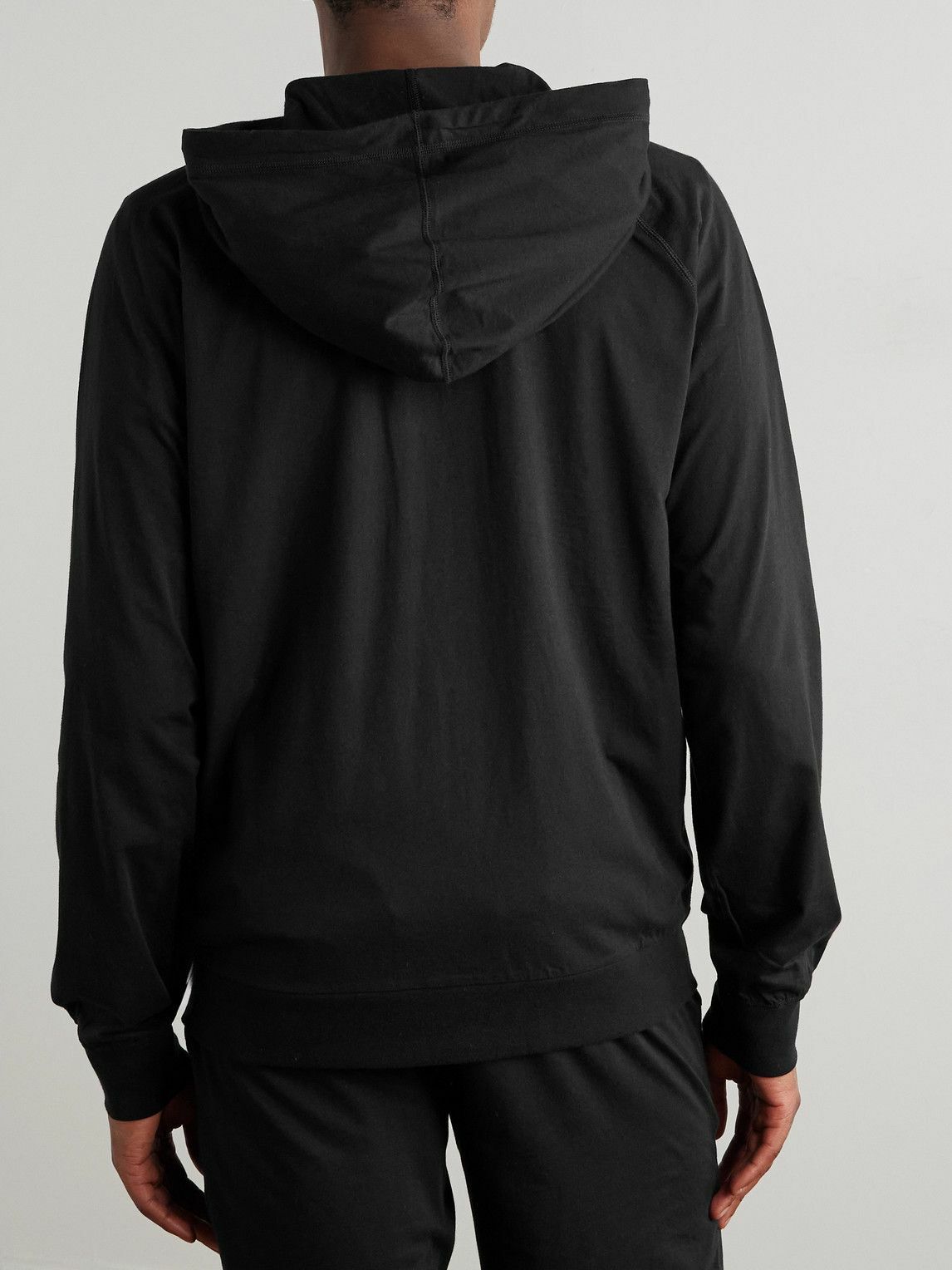 Paul Smith - Webbing-Trimmed Cotton-Jersey Zip-Up Hoodie - Black