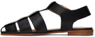 Gabriela Hearst Black Lynn Flat Sandals