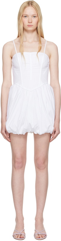 Photo: Fleur du Mal White Poplin Bubble Minidress