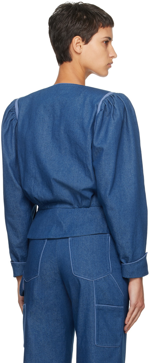 Caro Editions Blue Emma Denim Jacket