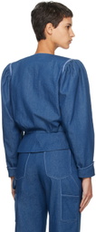 Caro Editions Blue Emma Denim Jacket
