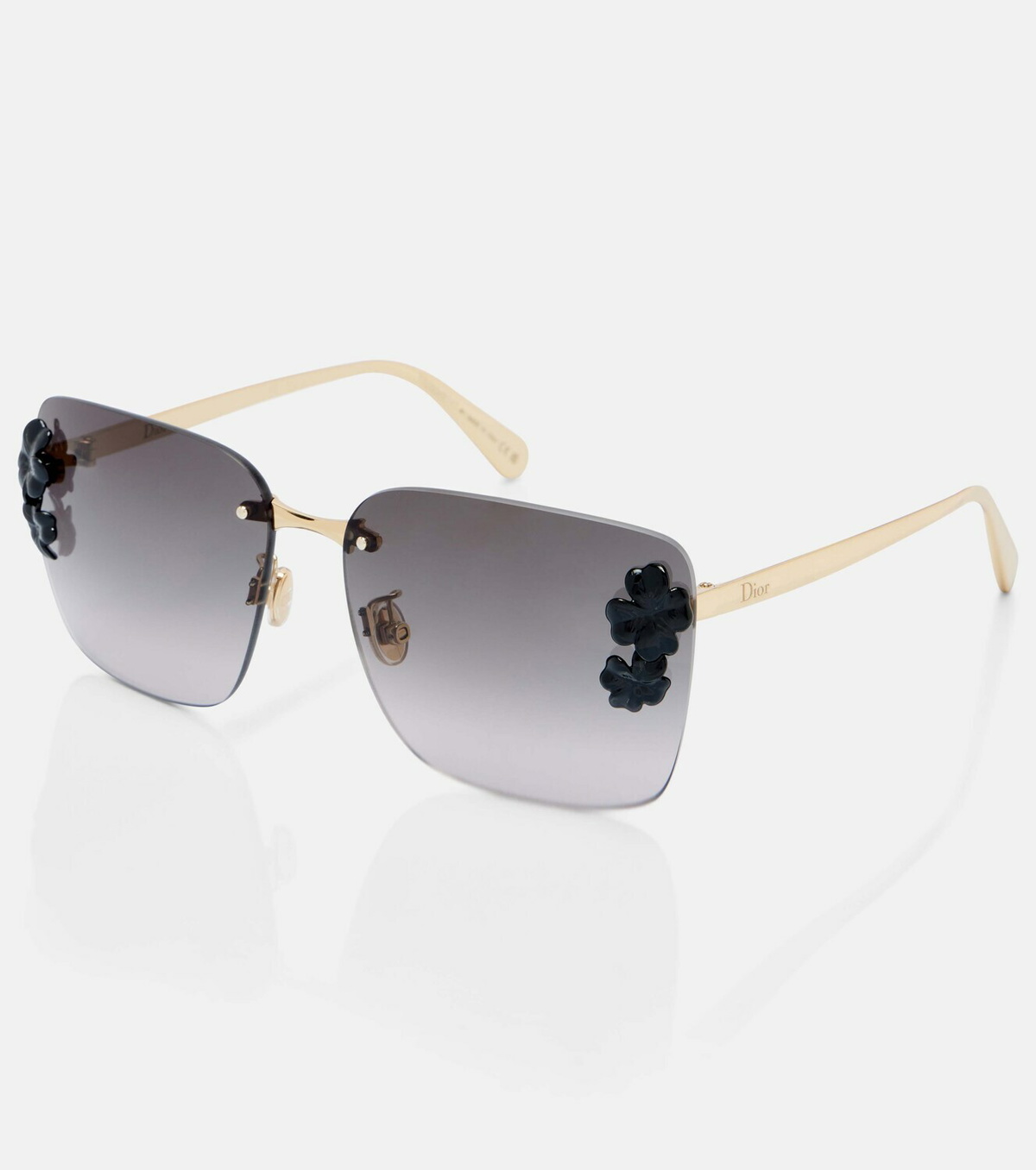 Dior Eyewear Dior Clover embellished square sunglasses