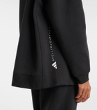 Adidas by Stella McCartney Oversized cotton-blend fleece sweatshirt