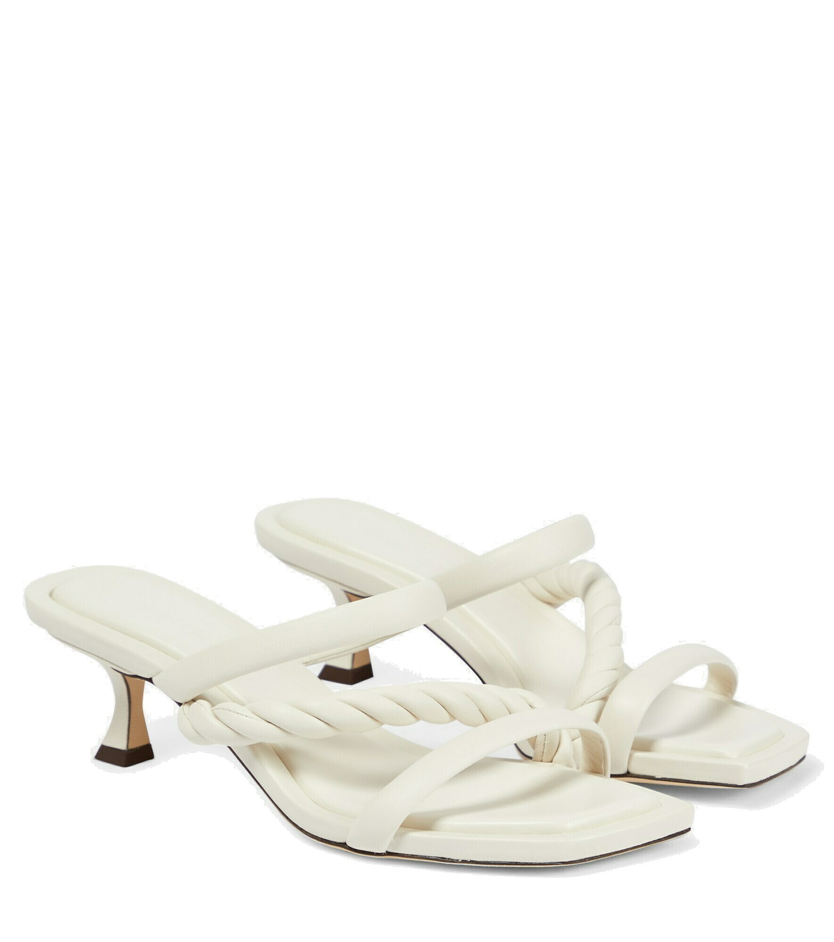 JIMMY CHOO 関税込み Diosa 85 braided leather sandals Jimmy Choo Diosa 85 Luxe Nappa Leather Sandals in Black