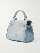 READYMADE - Dr. Woo Monster Cross-Grain Leather-Trimmed Denim Messenger Bag